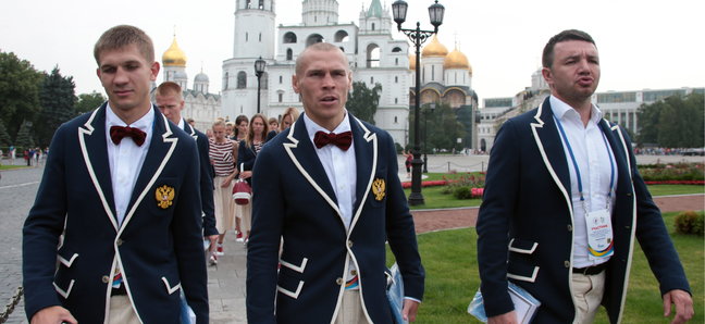 Российские олимпийцы в Кремле.