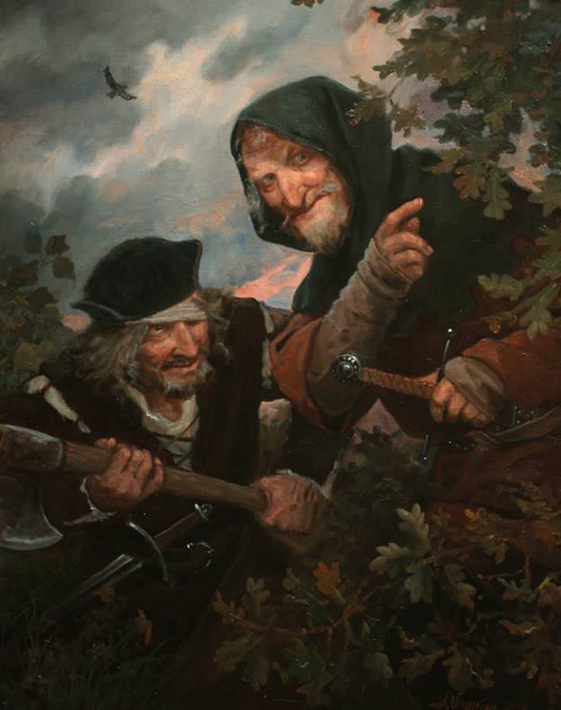 В засаде - художник Андрей Шишкин
